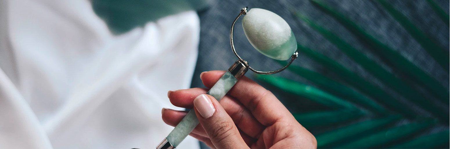 This is an image of Jade roller for healing acne
