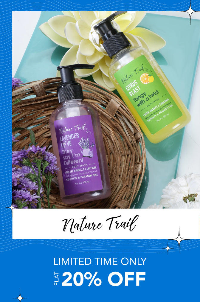 Shop the best natural skincare products for men and women using toxin-free ingredients on Nature Trail on SublimeLife.in.