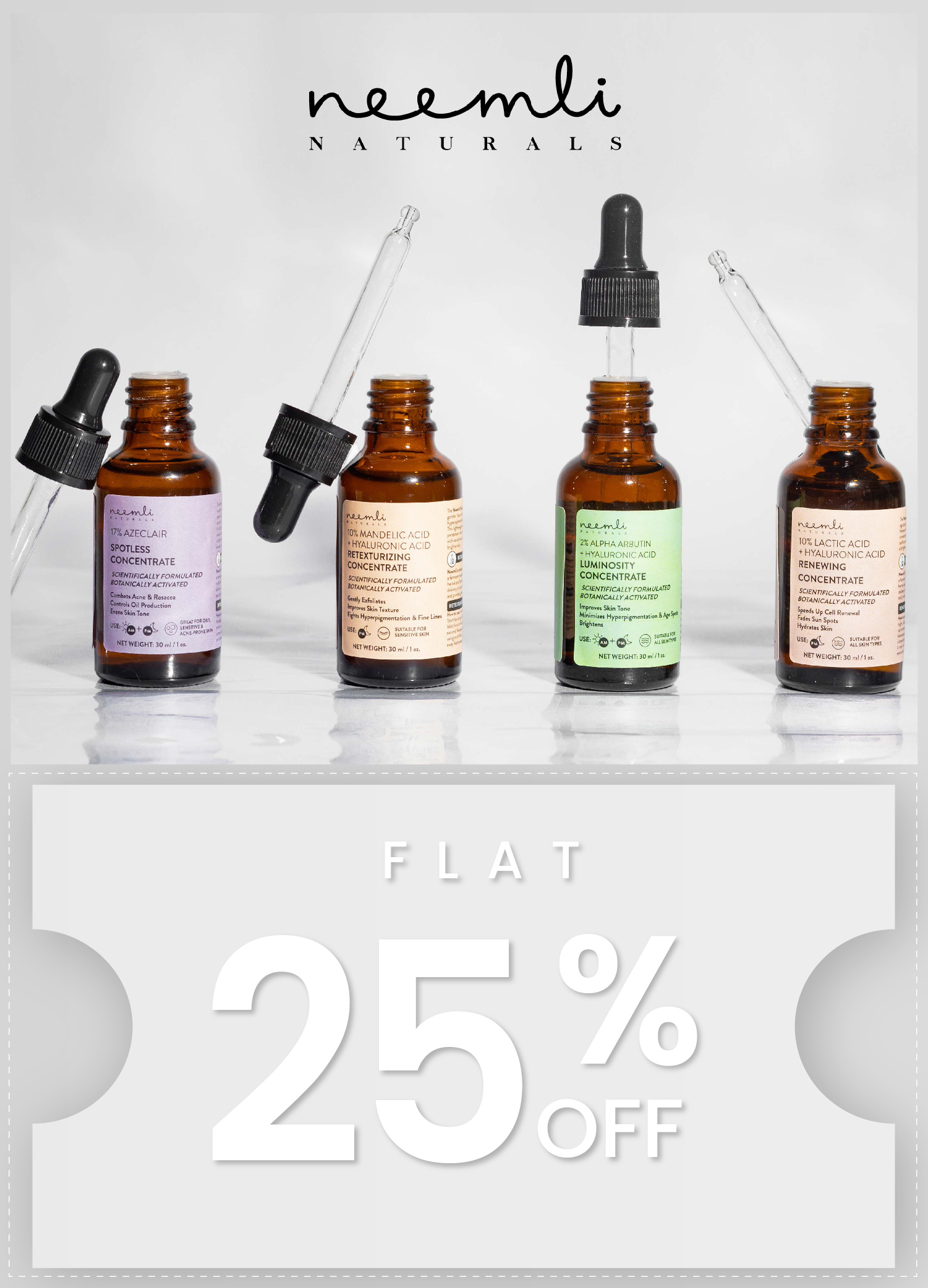 Shop for toxin-free, vegan and natural charcoal face masks, under-eye creams, serums from Neemli Naturals on SublimeLife.in.