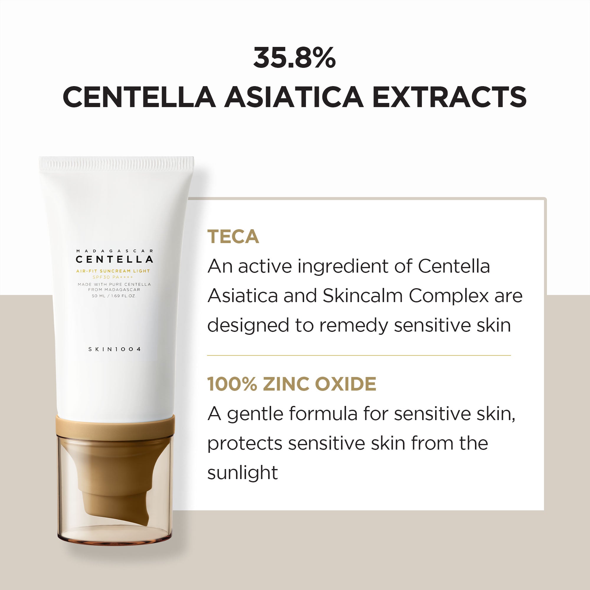 SKIN1004 Madagascar Centella Air-Fit Suncream Light