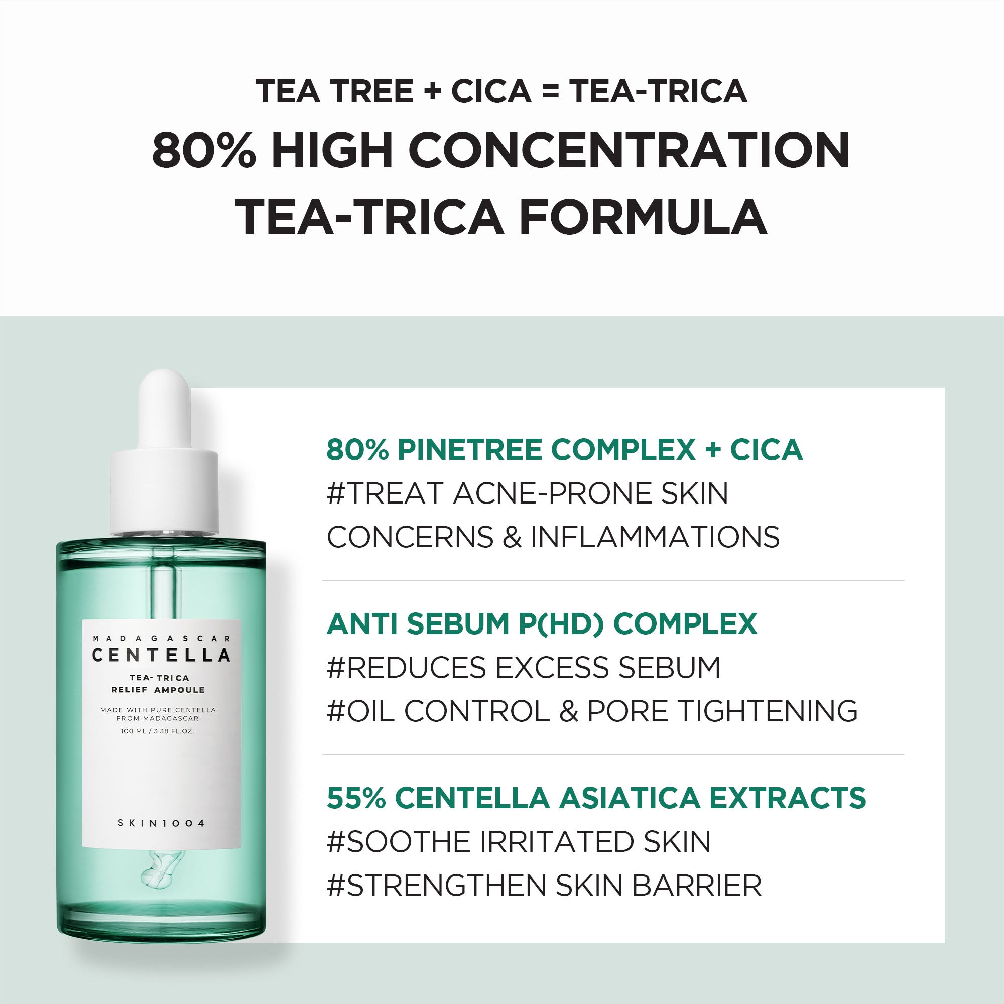 SKIN1004 Madagascar Centella Tea-Trica Relief Ampoule