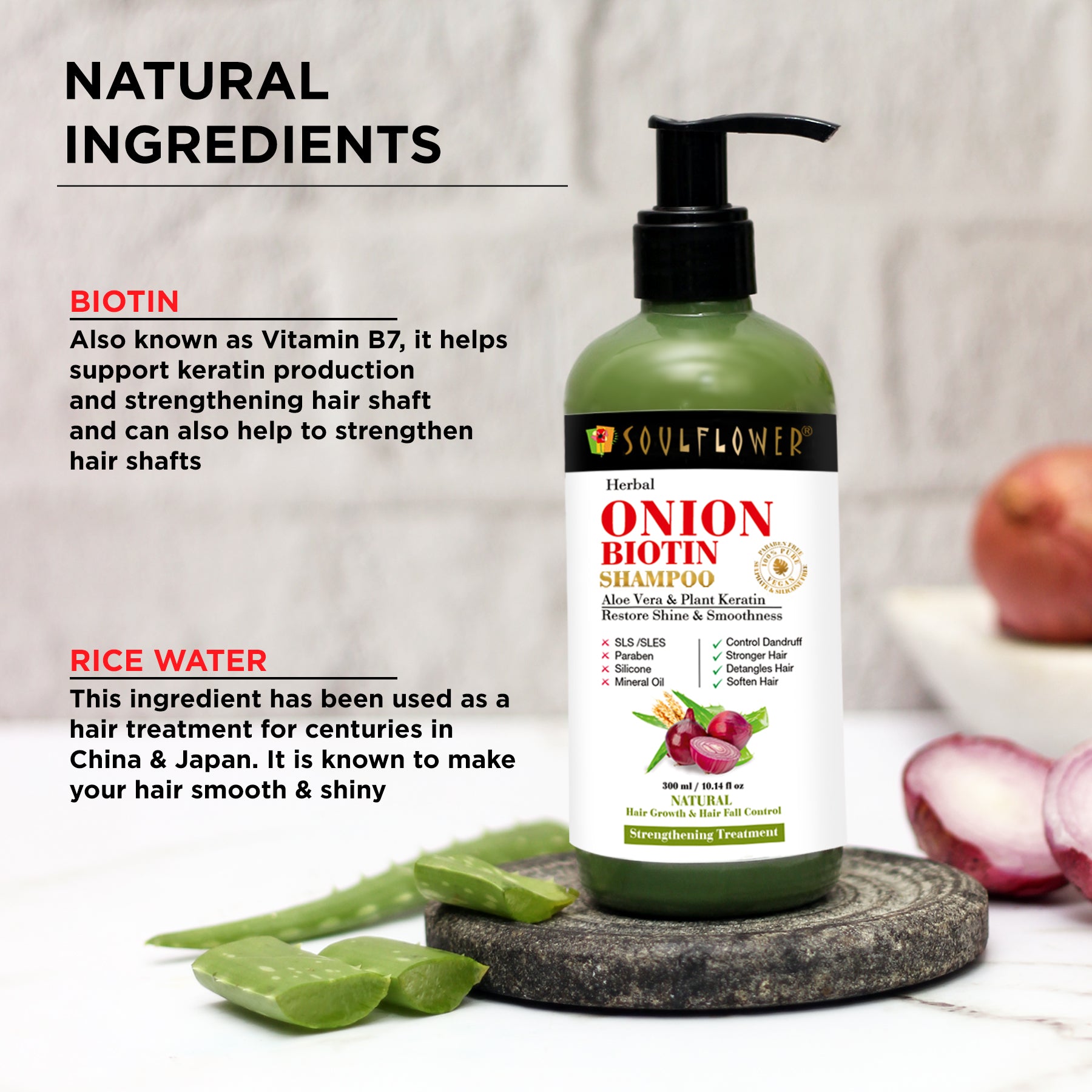 Soulflower Onion Biotin Shampoo