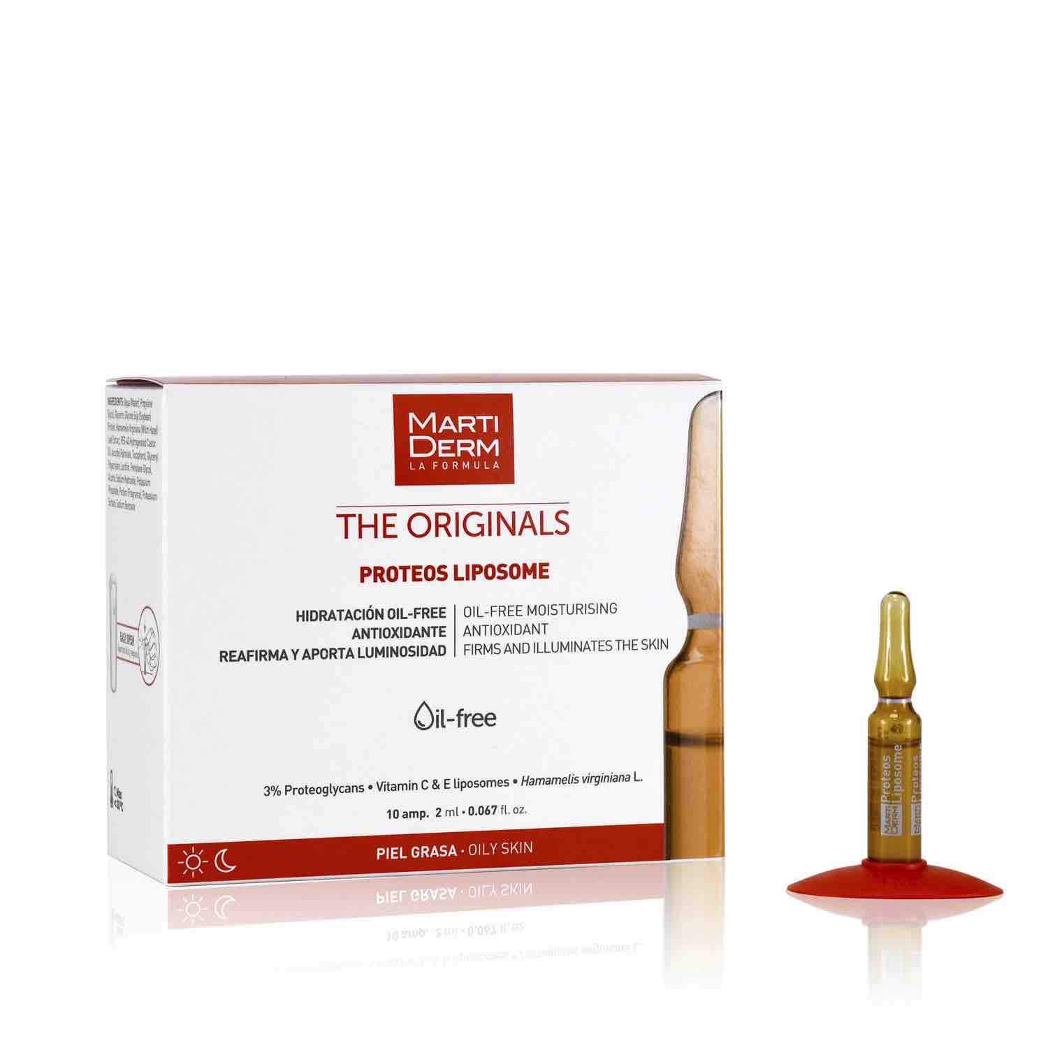 Shop Proteos Liposome 10 Ampoules from Martiderm on SublimeLife.in. Best for closing pores and toning skin.