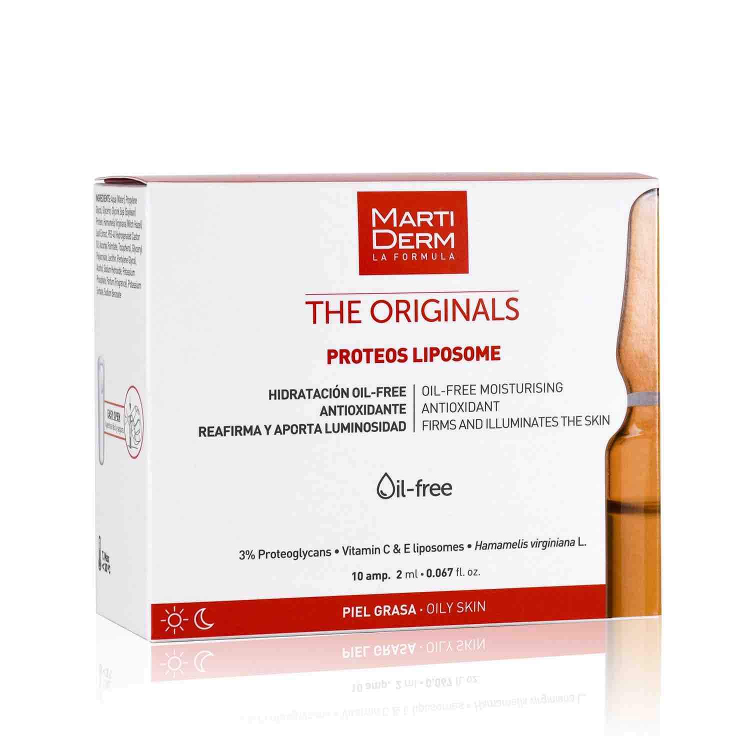 Shop Proteos Liposome 10 Ampoules from Martiderm on SublimeLife.in. Best for closing pores and toning skin.