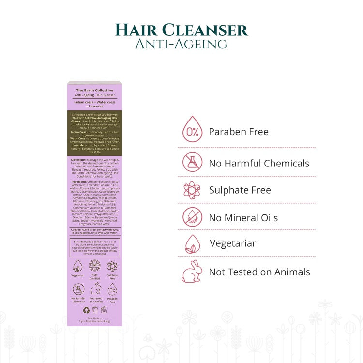 The Earth Collective Hair Cleanser- Anti-Ageing
