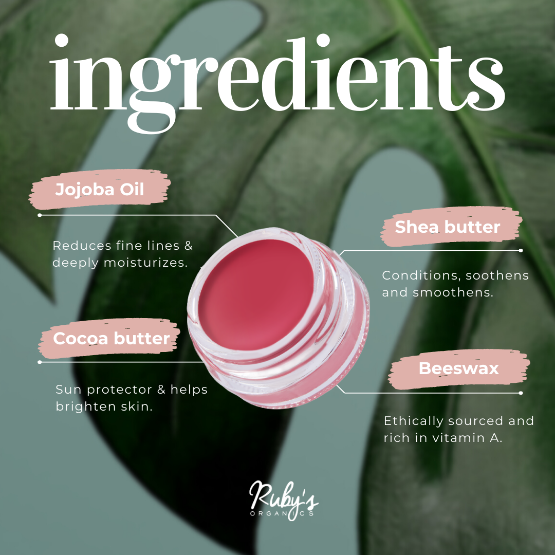 Ruby's Organics Cream Blush - Deep Rose