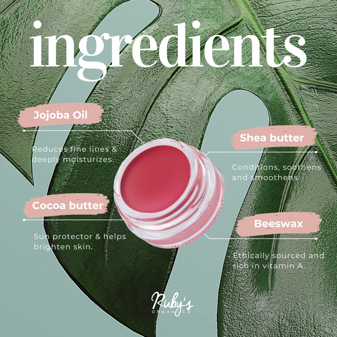 Ruby's Organics Cream Blush - Poppy Pink