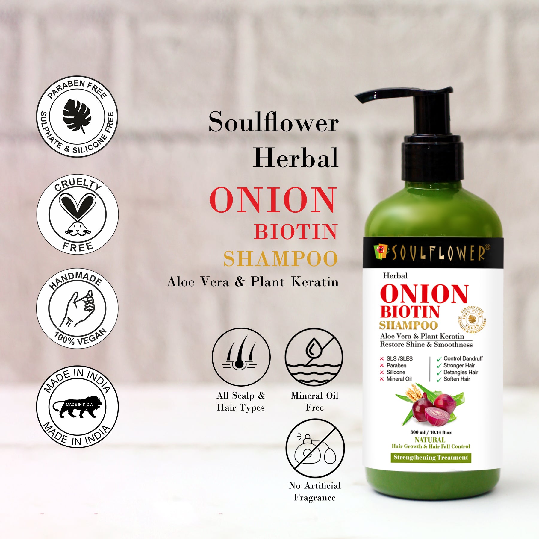 Soulflower Onion Biotin Shampoo