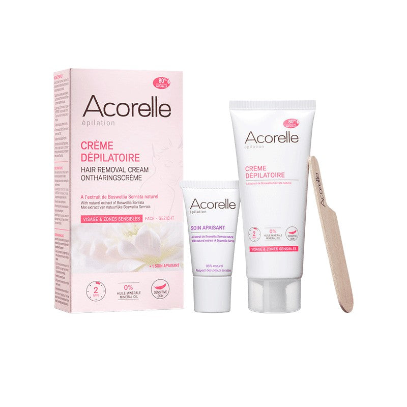 Acorelle Hair Removal Cream for Face & Sensitive Areas | Certified Organic