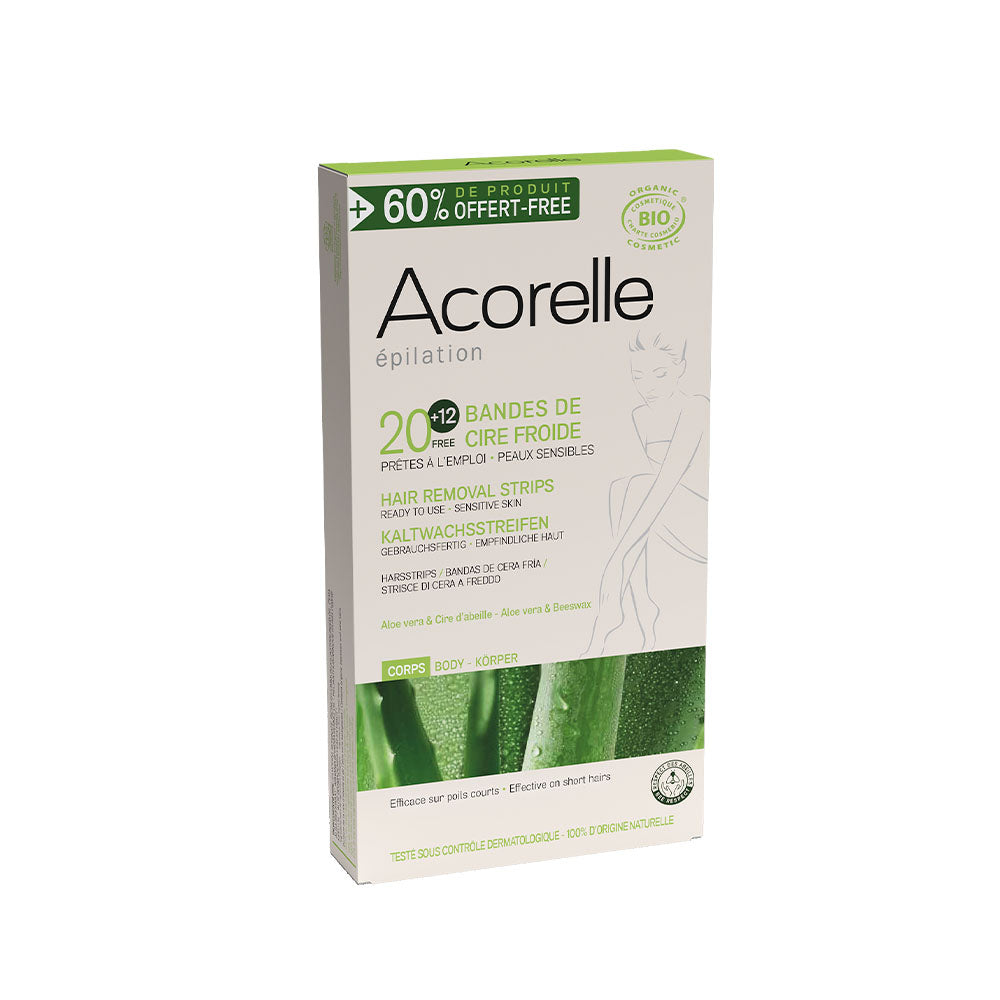 Acorelle Hair Removal Strips for Body | Certified Organic