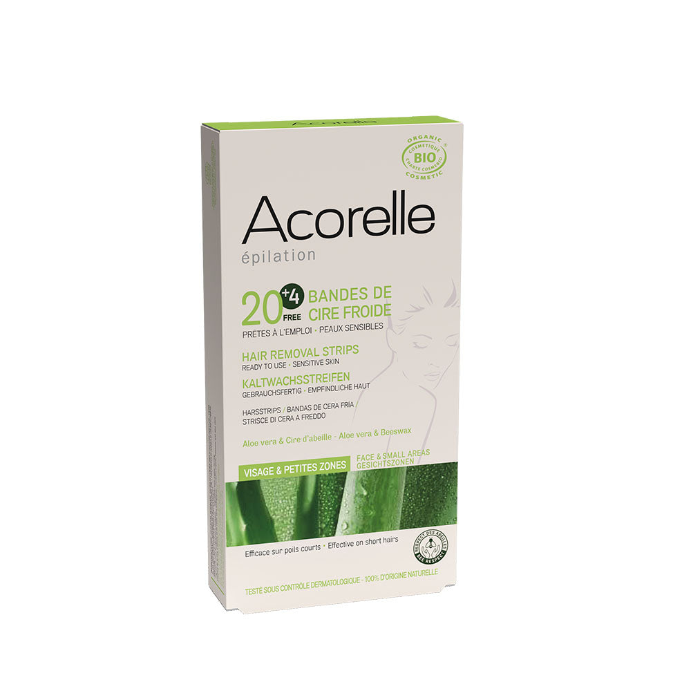 Acorelle Hair Removal Strips for Face & Small Areas |Certified Organic