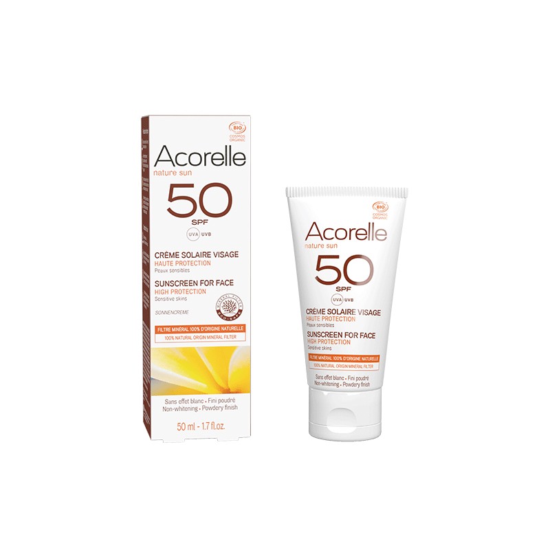 Acorelle Face Sunscreen SPF 50 | Certified Organic