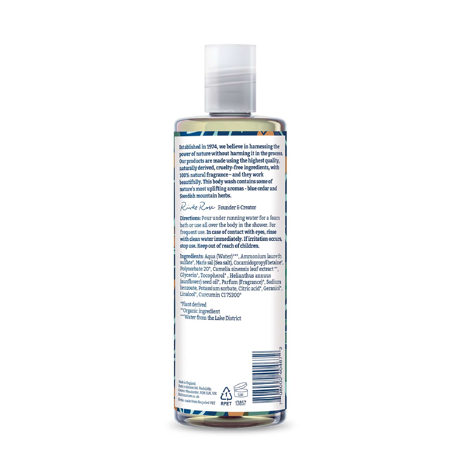 Shop Blue Cedar Body Wash from Faith in Nature on SublimeLife.in. Best for providing clean and smooth skin.