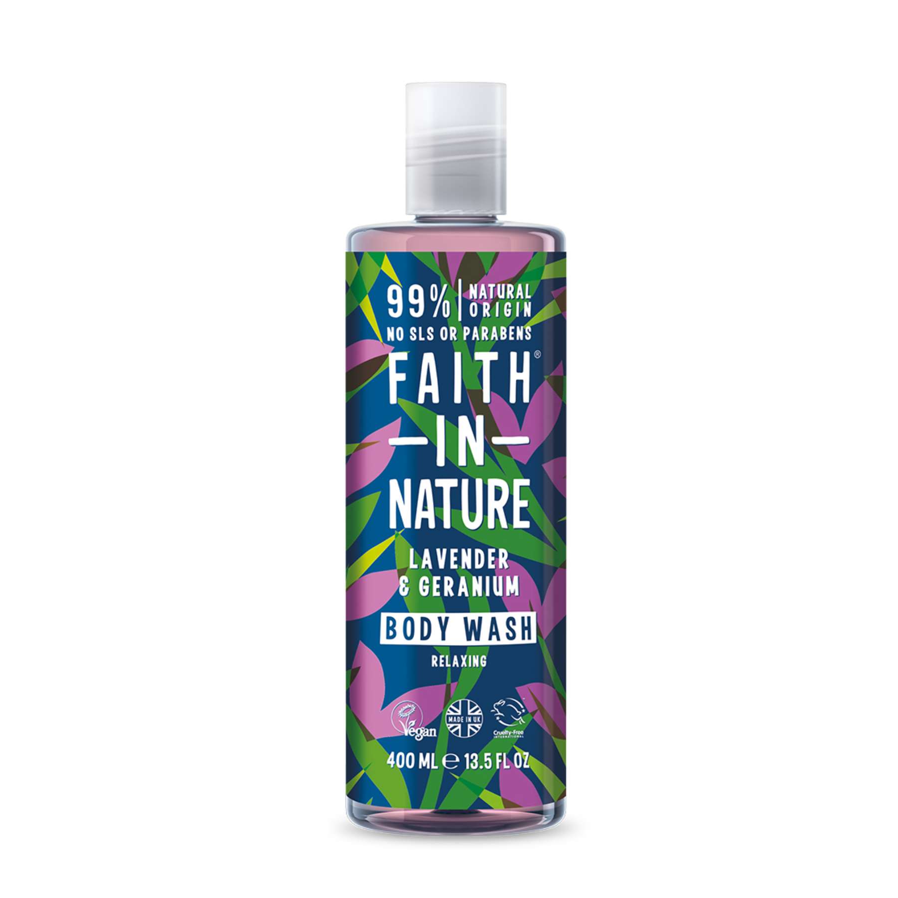 Shop Faith in Nature Body Wash - Lavender & Geranium 400 ml on Sublime Life. Calm your senses with a relaxing shower gel