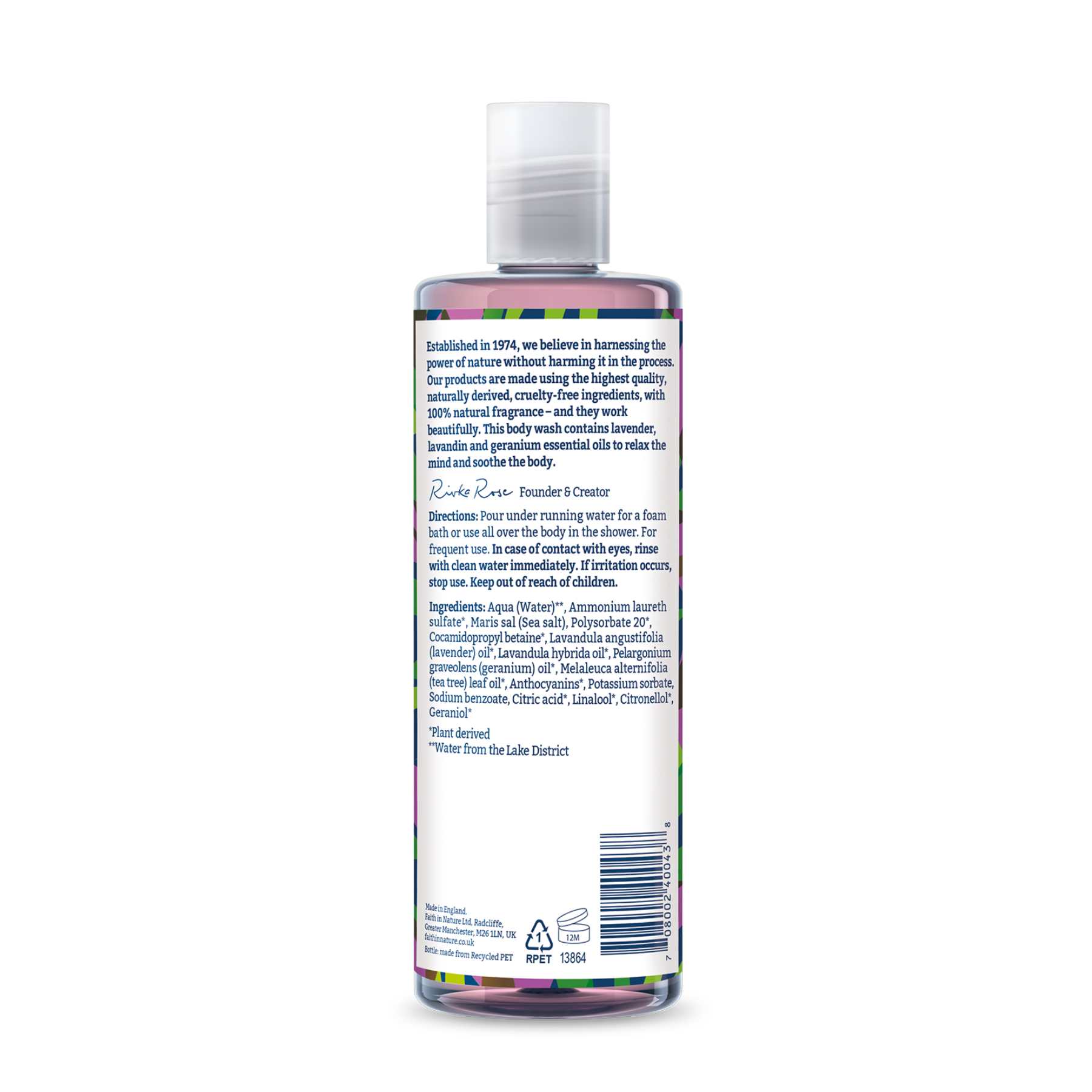 Shop Faith in Nature Body Wash - Lavender & Geranium 400 ml on Sublime Life. Calm your senses with a relaxing shower gel