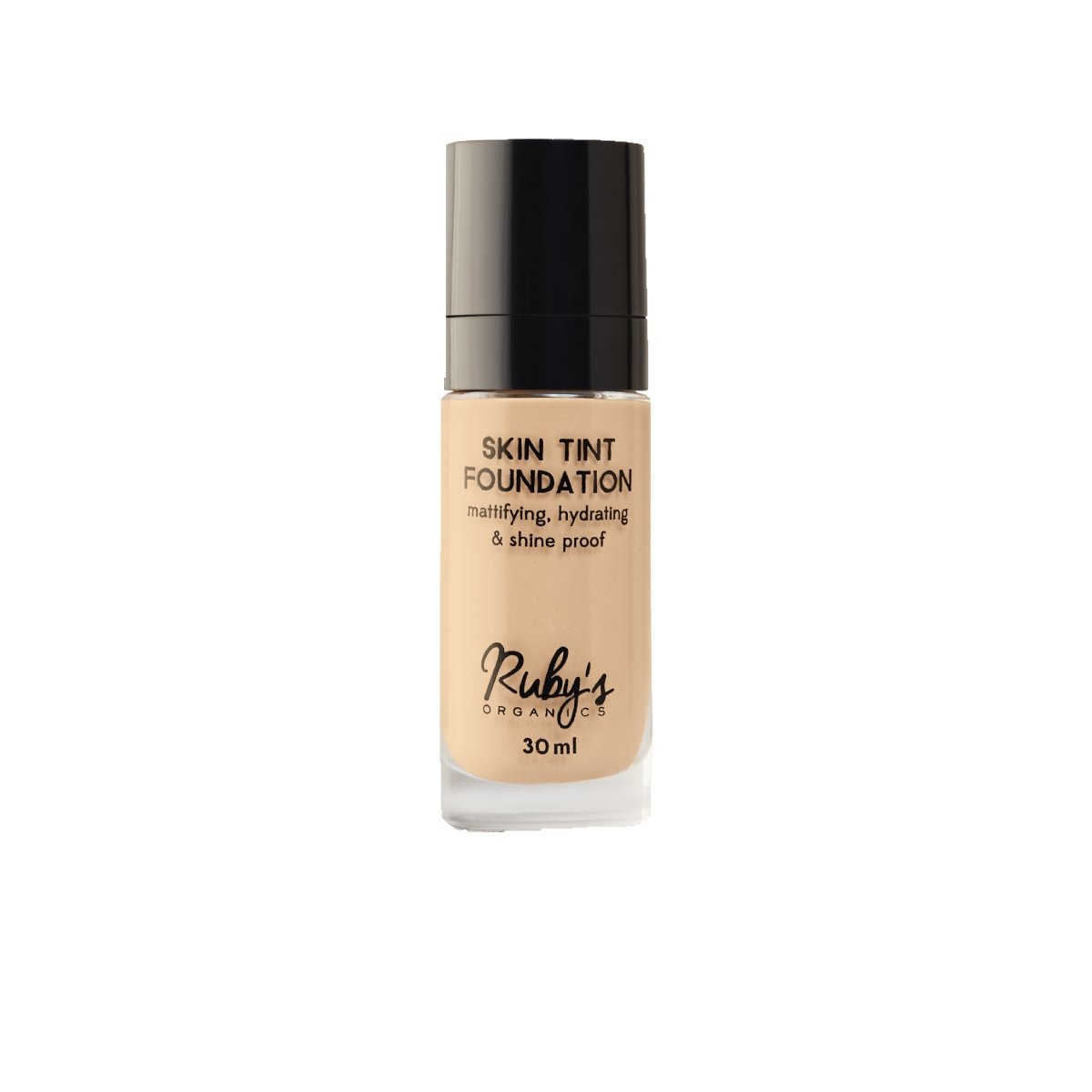 This is an image of L 01-Skin-tint Mattifying Foundation from Ruby's Organics on SublimeLife.in. A lightweight matte foundation for light skin tones.