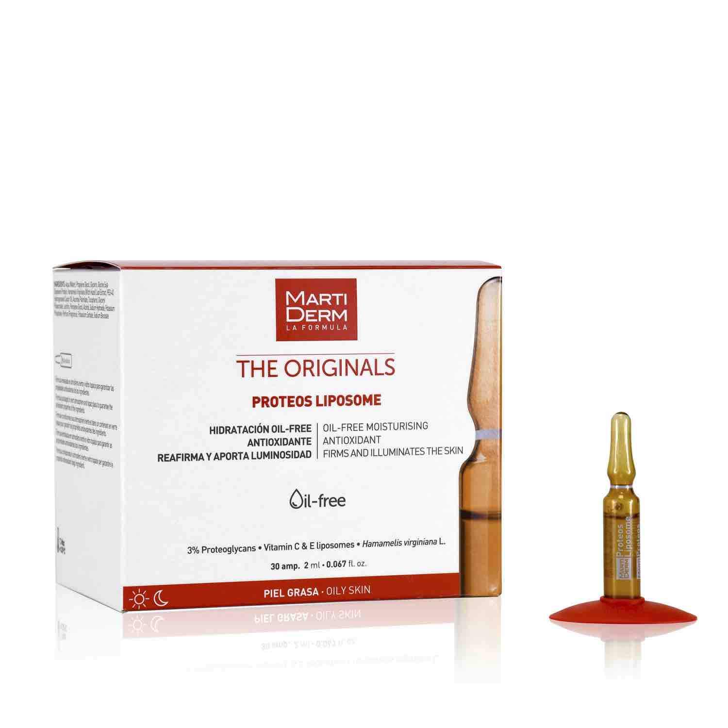 Shop Proteos Liposome 30 Ampoules from Martiderm on SublimeLife.in. Best for closing pores and toning skin.