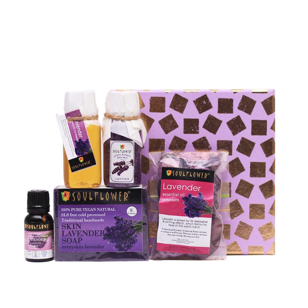 Soulflower Bestseller Lavender Try Me Bath Gift Set of 6