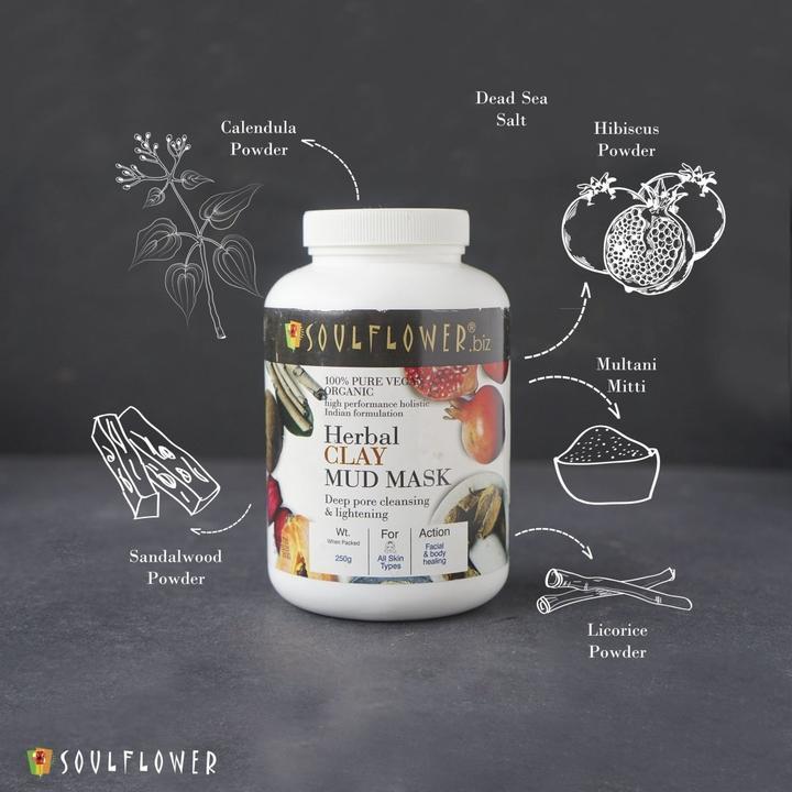 Shop Soulflower Herbal Clay Mud Mask on Sublime Life. Instant Purifying Mask for Glowing Skin