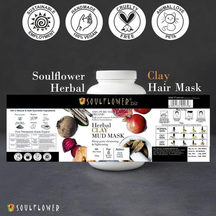 Shop Soulflower Herbal Clay Mud Mask on Sublime Life. Instant Purifying Mask for Glowing Skin