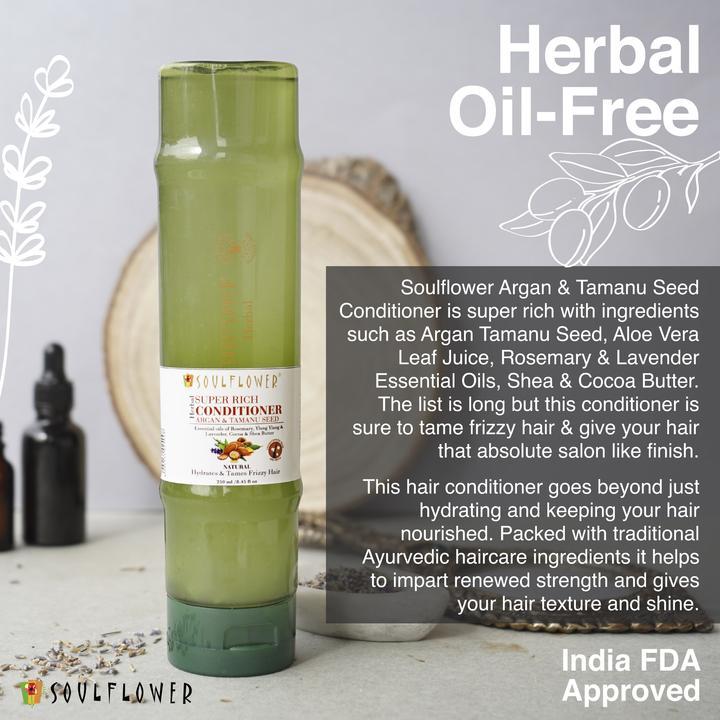 Shop Soulflower Herbal Super Rich Conditioner With Argan & Tamanu on Sublime Life. Nourishes Hair without Damage
