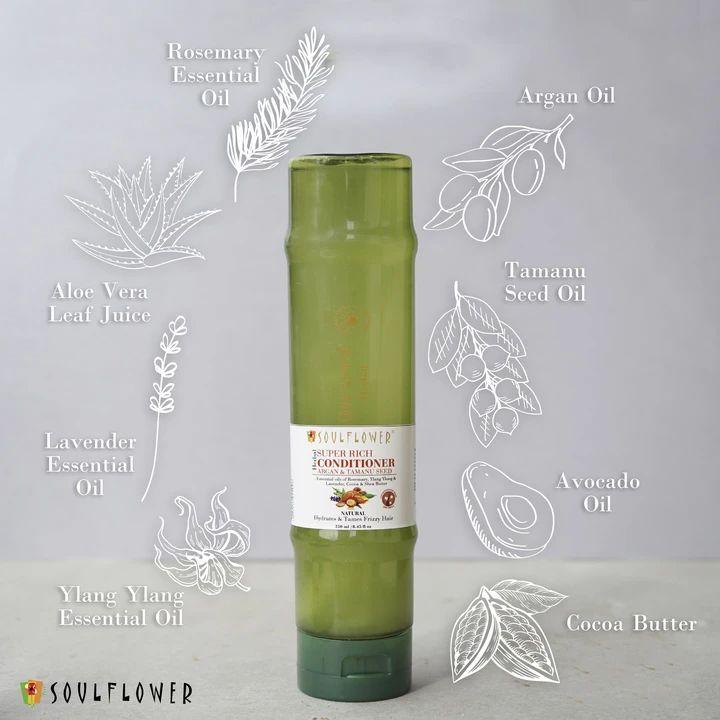 Shop Soulflower Herbal Super Rich Conditioner With Argan & Tamanu on Sublime Life. Nourishes Hair without Damage