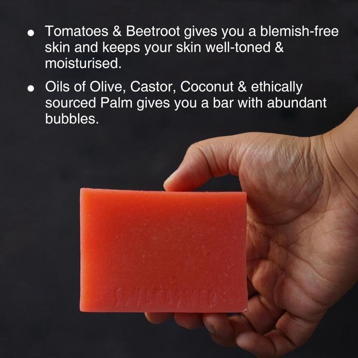 Shop Soulflower Juicy Red Tomato Soap on Sublime Life. Best for Tan Removal, Brightens Skin