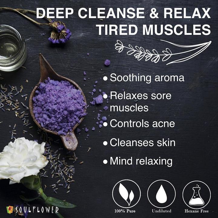 Shop Soulflower Lavender Bath Salt on Sublime Life. Draws out Impurities, infused with Lavender Essential Oils.