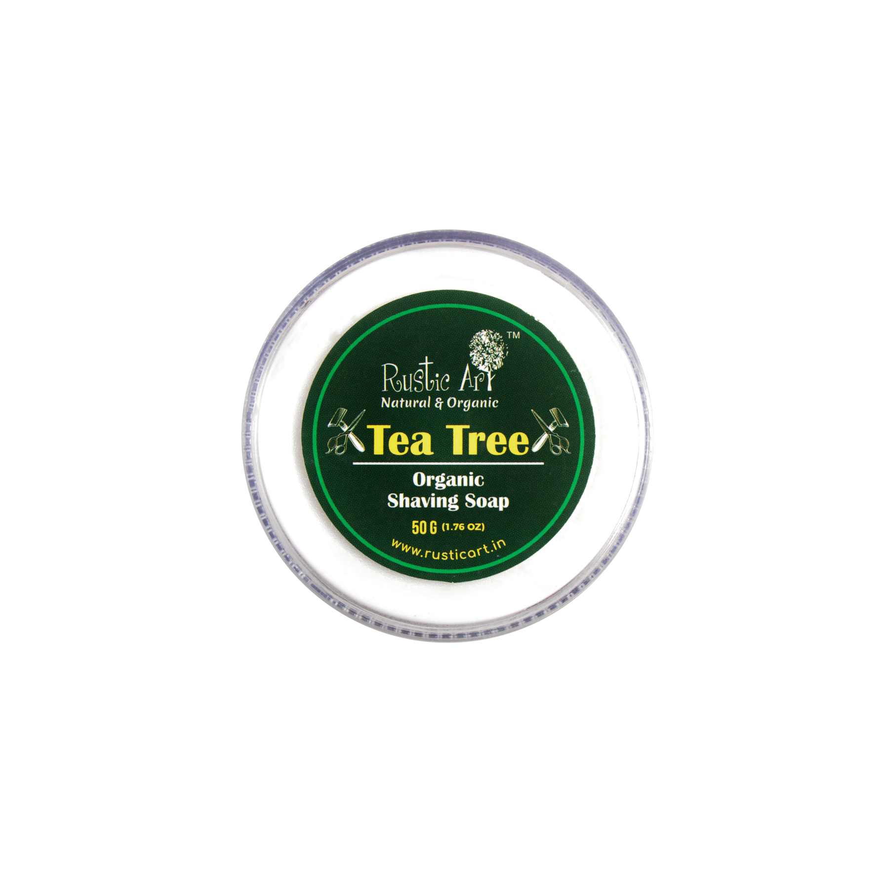 Shop Tea Tree Shaving Soap from Rustic Art on SublimeLife.in. Best for leaving the skin soft and supple.