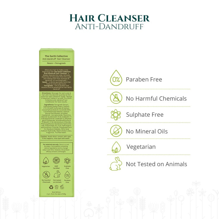 The Earth Collective Hair Cleanser-Anti-Dandruff