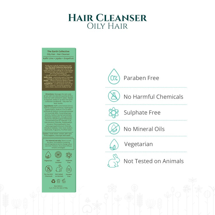 The Earth Collective Hair Cleanser- Oily Hair