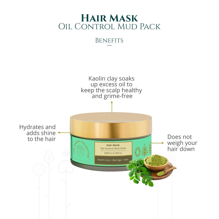 The Earth Collective Hair Mask - Oil Control Mud Pack