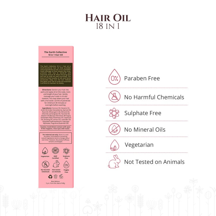 The Earth Collective Hair Oil - 18 In 1
