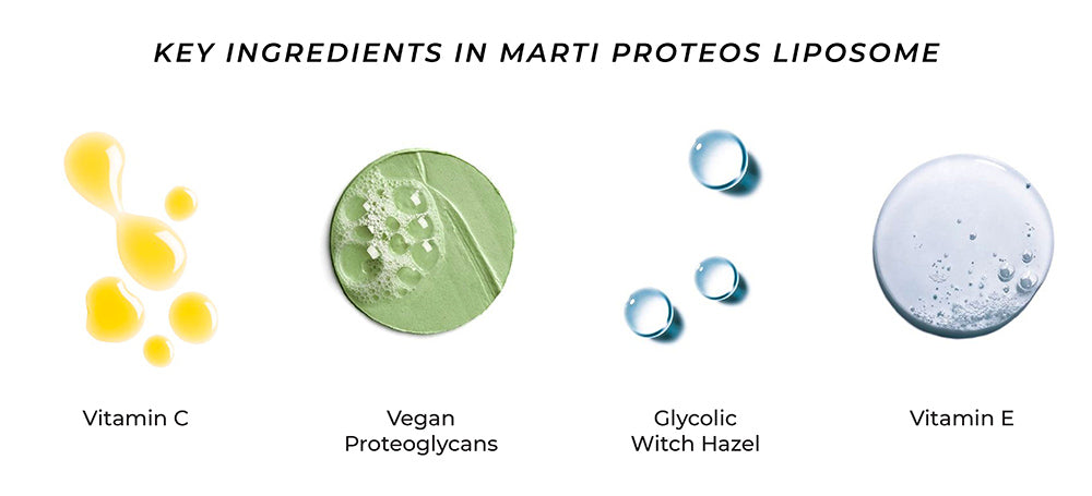 Shop Proteos Liposome 10 Ampoules from Martiderm on SublimeLife.in. Best for closing pores and toning skin.